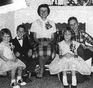 Ted Bundy with his family